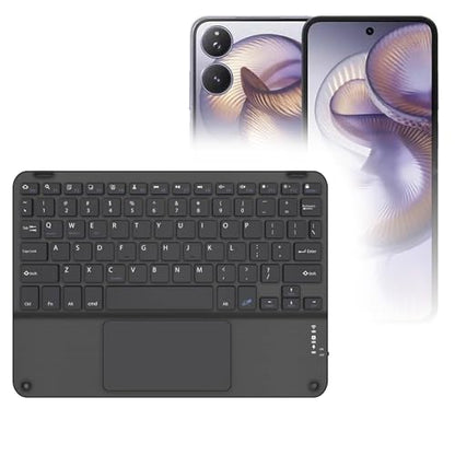 BoxWave Keyboard Compatible with Xiaomi Mix Flip 2 - SlimKeys Bluetooth Keyboard with Trackpad, Portable Slim TouchPad - Jet Black