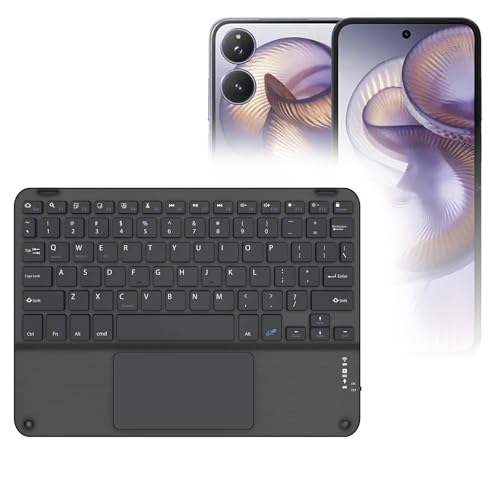 BoxWave Keyboard Compatible with Xiaomi Mix Flip 2 - SlimKeys Bluetooth Keyboard with Trackpad, Portable Slim TouchPad - Jet Black