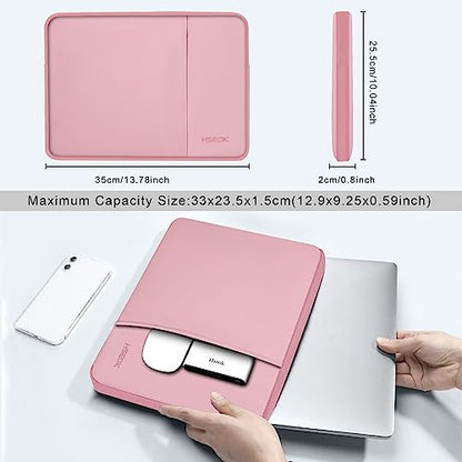 Hseok Laptop Case 13.3-14 Inch Sleeve, Water-Resistant Computer Bag Compatible with MacBook Neo/Pro 14" M5/M4/M3/M2/M1 and All 13.3" Mac Air/Pro, XPS 14 and Most Popular 13.3"-14" Notebook，P01K01 - color: P01K01, size: 13.3"