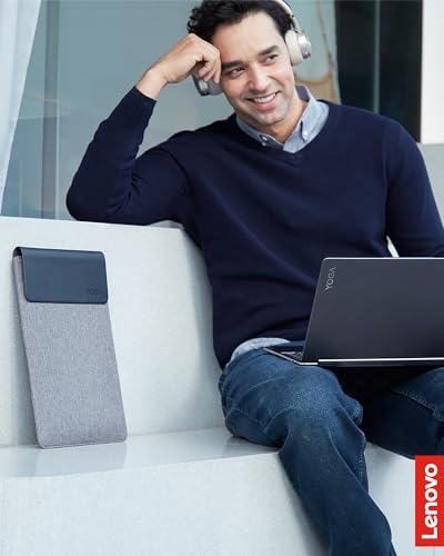 Lenovo Slim Laptop Sleeve 14 Inch Notebook/Tablet - Compatible with MacBook Air/Pro - Eco-Friendly Lightweight Case with Accessory Pocket & Magnetic Closure - Grey - color: Grey, size: 14.5-inch