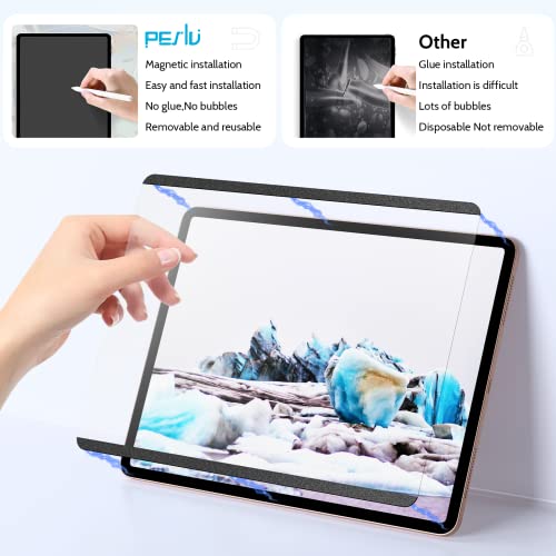 Peslv 2 Pack Magnetic Screen Protector for iPad Pro 12.9 Inch 2018-2022, Feel Like Writing Drawing On Paper, Removable Matte Anti Glare - size: iPad Pro 12.9"