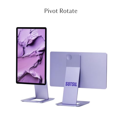 SOTSU FlipAction Touch 14" Premium Portable Monitor | FHD IPS 10-Point Touchscreen | 400 Nits | 100% sRGB | Pivoting Second Screen | USB-C & Mini HDMI | for Windows, Android & Samsung DeX - color: Lilac Luxe Touch