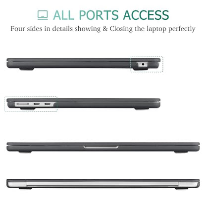 May Chen Case for MacBook Air 13/13.6-inch (M5/M4/M3/M2, 2022-2026 Models A3449 A3240 A3113 A2681), Lightweight | Closes Seamlessly | Ideal for Work Hard Shell Case, Matte Black - color: Matte Black