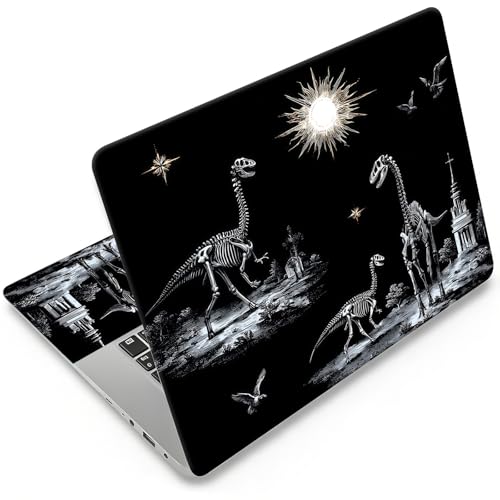 Laptop Skin 12.1-15.6 inch Removable Universal Reusable Laptop Sticker Decal,Waterproof No Residue Vinyl Cover,Scratch-Resistant Cuttable Full Wrap Sticker for Notebook, Dinosaur Skeleton - color: Dinosaur Skeleton