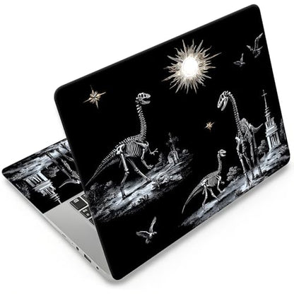Laptop Skin 12.1-15.6 inch Removable Universal Reusable Laptop Sticker Decal,Waterproof No Residue Vinyl Cover,Scratch-Resistant Cuttable Full Wrap Sticker for Notebook, Dinosaur Skeleton - color: Dinosaur Skeleton