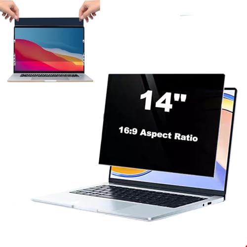 14 Inch Laptop Privacy Screen Protector Designed for HP Envy/Dell/Asus/Acer/Samsung/Lenovo,Matte Eye Protection Anti Glare Anti peep Film for All 14" with 16:9 Aspect Ratio Laptop - size: 14Inch (16:9 Aspect Ratio)
