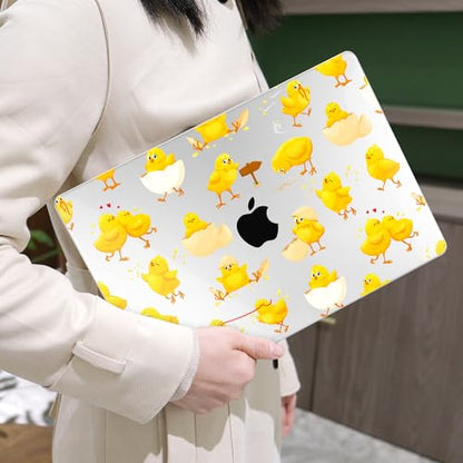 MEEgoodo Compatible with MacBook Pro 14 inch Case (M5/M4/M3/M2/M1) Pro/Max 2026 2025 2024 2023 2021, Case Fit Model A3427/A3426/A3434/A3112/A3401/A3185/A2918/A2992/A2779/A2442, Cute Little Chick - color: Cute Little Chick