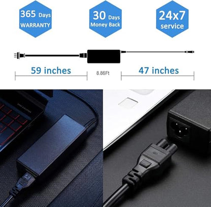 65W 45W USB-C Charger Fit for HP Pavilion 16t-af000, 16z-ag000, Aero Laptop 13-bg0087nr; Pavilion Plus 14-ew0047nr, 14-ey0047nr, 14t-ew000 Laptop Power Adapter Supply Cord