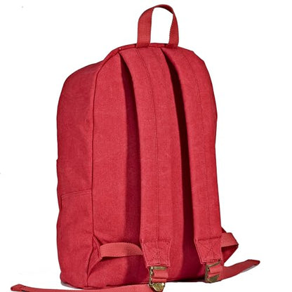 Durable Canvas College Rucksack Laptop Excursion Backpack Travel Notebook School Backpack Bookbag For Men Women Red Factory Directly - color: Red