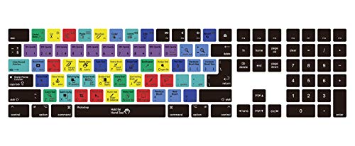 HRH Photoshop Shortcut Hotkey Silicone Keyboard Cover Keypad Skin for Magic Keyboard with Numeric Keypad A1843 MQ052LL/A Released in 2017/2018(US/EU Layout) - color: Hotkey-Ps