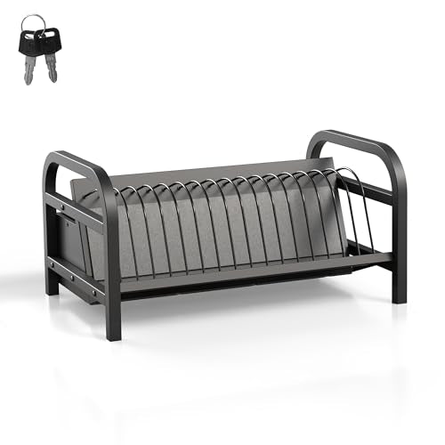 VIVO Lockable 16-Bay Laptop/Tablet Open Charging Station, Multi Device Charging Organizer, Chromebook Charging Station for Classroom, Devices up to 14 inches, Lock Box and Key, Black, STAND-LAPC3-L - size: 16-Bay + Lock