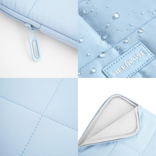 Puffy Laptop Sleeve 14 Inch Matte Blue, Waterproof Carrying Case Bag for Women, Fluffy Computer 14 HP Case, Compatible with MacBook Pro 14 Inch, MacBook Air M2 M1, Asus/Dell XPS/Lenovo - color: Matte Blue, size: 14-inch