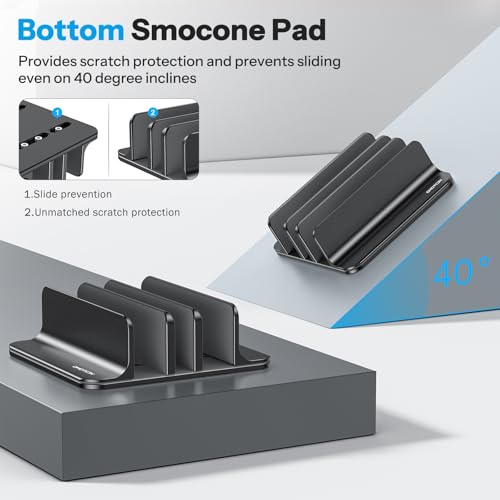 OMOTON Double Vertical Laptop Stand and 3-Slot Vertical Laptop Stand
