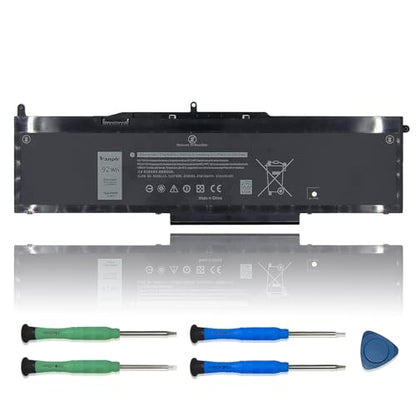 VG93N Laptop Battery Compatible with Dell Latitude 15 5580 5590 5591 E5580 E5590 E5591 Precision 15 3520 3530 M3520 M3530 Series Notebook WFWKK 0WFWKK 11.4V 92Wh 7666mAh 6-Cell - size: 13.05*3.72*0.28 inch VG93N