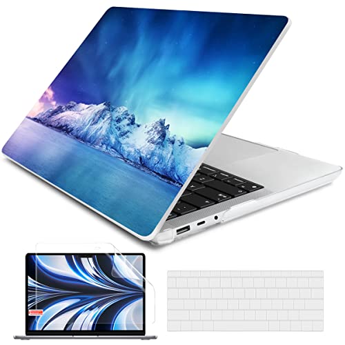 Batianda Case for 13.5" Microsoft Surface Laptop 5 4/3 with Metal Palm Rest Model 1951, Landscape Series Designed Protective Plastic Hardshell & Keyboard Cover & Screen Protector, Aurora - color: Aurora, size: with Metal Palm Rest