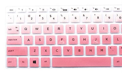 Keyboard Skin Compatible for HP Laptop 15.6 inch Spectre x360 15-CH011DX, 2018 Flagship HP 15-ay191ms, HP Envy X360 2-in-1 15M, HP 15-CB 15-CC/CD 15-BW/BS, 17.3" HP Envy 17-BS/BW Series -Ombre Pink - color: Ombre Pink