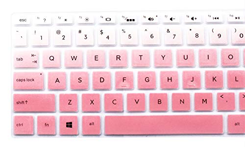 Keyboard Skin Compatible for HP Laptop 15.6 inch Spectre x360 15-CH011DX, 2018 Flagship HP 15-ay191ms, HP Envy X360 2-in-1 15M, HP 15-CB 15-CC/CD 15-BW/BS, 17.3" HP Envy 17-BS/BW Series -Ombre Pink - color: Ombre Pink