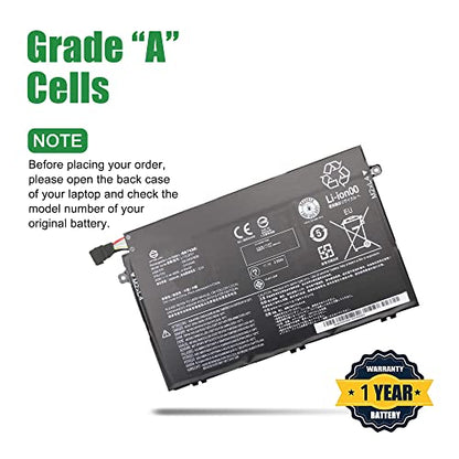 01AV448 L17C3P51 SB10K97609 Laptop Battery Replacement for Lenovo ThinkPad E480 E485 E495 E580 E585 E490 E590 E595 E14 E15 Series L17M3P52 01AV447 L17L3P51 01AV445 L17M3P51 01AV446 11.1V 45Wh