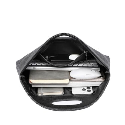 Official Document Computer Bag Stylishly Sleek with Multiple Compartments and Easy to Carry Design - color: Black/Pu