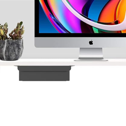 Under Desk Mounted Sliding Pull-out Drawer for Office Desk or Table - Storage Organizer for Sit Stand Workstation- W 9.8" x D 9.8" x 2.5", Metal, Black (Small) - size: 1TierSmall