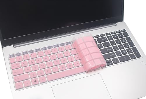 Silicone Keyboard Skin Cover Compatible for HP OmniBook 5 AI 16" 16-ag 16-af 16-ba 16-bc 16z-ag100 16z-bc100 Series Laptop 16-af1037nr 16-bc1047nr (NOT for OmniBook 5 16-fb/cf 14-he/fp Series) (Pink) - color: Pink