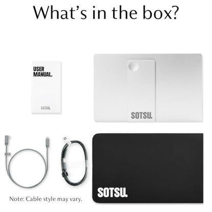 SOTSU FlipAction Go 14" Premium Portable Monitor | Tempered Glass Cover | FHD 1080p | 400 Nits | 100% sRGB | Pivoting Screen | USB-C & Mini HDMI | 5W Speakers | Lightweight | Robust yet Lightweight - color: Metallic Gray