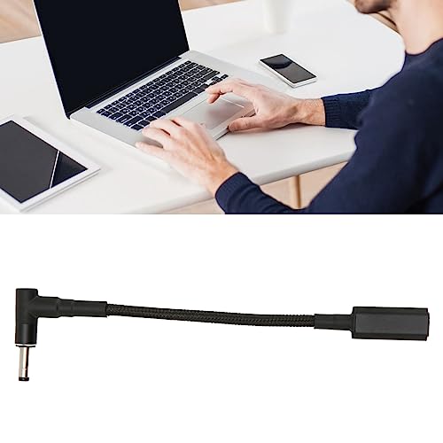 USB C Female to 4.0x1.7mm DC Male Adapter 100W PD Chip for Laptop Charging Cord for Dell HP Lenovo, Braided Cable Power Connector for Monitor Docking Station