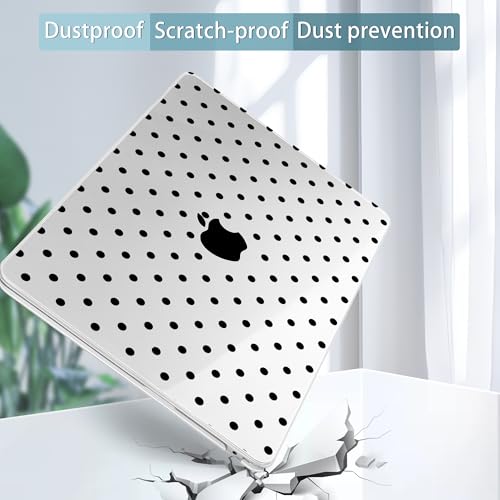 Tuiklol for MacBook Air 13 inch Case M5 2026 M4 2025 M3 2024 M2 2022 Release Model A3449 A3240 A3113 A2681,Plastic Hard Shell Cover for MacBook Air 13.6 with Touch ID, Spot-Black - color: Spot-Black