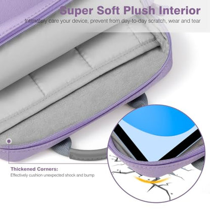 Dadanism 9-11 Inch Tablet Sleeve Bag Carrying Case with Shoulder Strap | Fits iPad (A16) 11", iPad 10th Gen 10.9", iPad Air M4/Pro M5 11", iPad 9/8/7th 10.2", Galaxy Tab A11+ Plus 11", Grey Purple - color: Grey Purple, size: 9-11 Inch