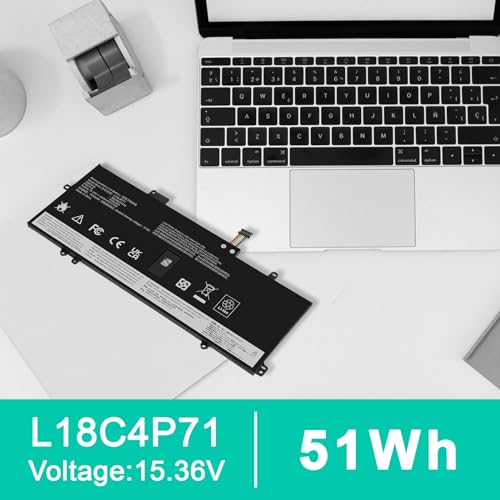 Futurebatt L18C4P71 L18M4P72 02DL006 Battery Replacement for Lenovo Thinkpad X1 Carbon 7th/8th Gen,ThinkPad X1 Yoga 4th/5th Gen Series 02DL004 02DL005 L18L4P71 SB10K97644 SB10K97642 SB10K97643 - size: L18C4P71 11.34 5.55 0.73in