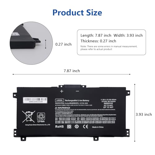 LK03XL Laptop Battery Replacement for HP Envy x360 Convertible 15m-bq021dx 15m-bp112dx 15m-bp1xx 15m-cn0xxx 15m-cp0xxx 17m-ae0xx 17-bw 17m-ae111dx HP Pavilion x360 15-cr0037wm 15-cr0006tx 15-cr0052od - size: LK03XL