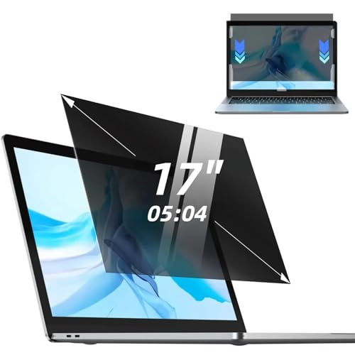 Laptop Privacy Screen 17 Inch 05:04 , Anti-Spy Privacy Filter with Anti-Glare Blue Light Protection, Removable Computer Monitor Shield for HP Lenovo Dell Acer Asus ThinkPad Envy XPS (17" (5:4, 13.3×10.7 in)) - size: 17" (5:4, 13.3×10.7 in)
