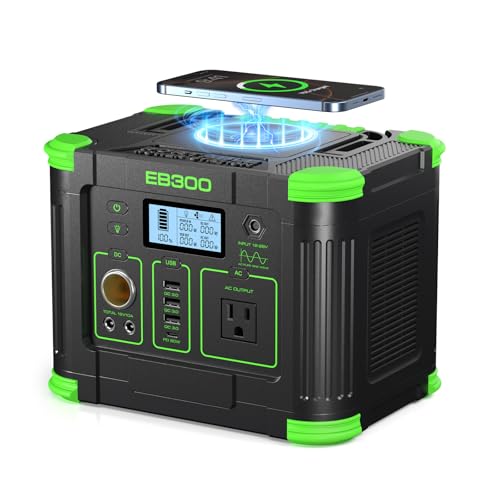 GRECELL 330W Portable Power Station 288.6Wh Solar Generator | Portable Power Station with USBC PD 60W 120V Outlet Perfect for Camping, Outdoor Trips, Home Backup & Travel - color: Green