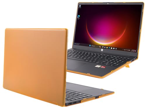mCover Case Compatible ONLY for 2023-2024 15.6-inch HP Laptop 15-FCxxxx / 15-FDxxxx Series Windows Notebook PC (NOT Fitting Any Other HP Laptop Models) - Orange - color: Orange