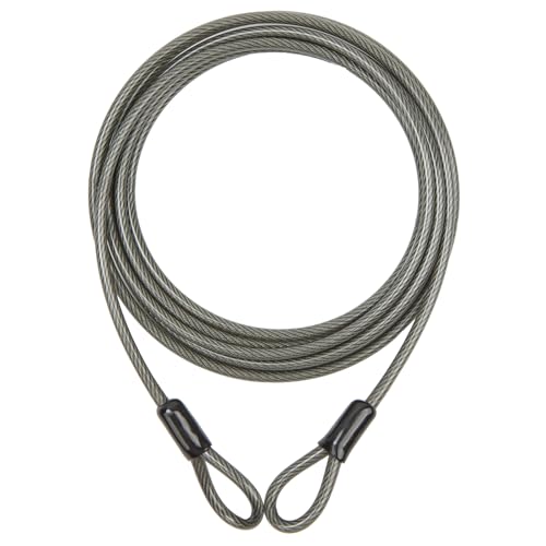 5mm Security Cable, Braided Steel Anti-Theft Lock Cable for Bike, Helmet & Luggage, Flexible Vinyl Coated Portable Cable Lock (10ft) - size: 10FT