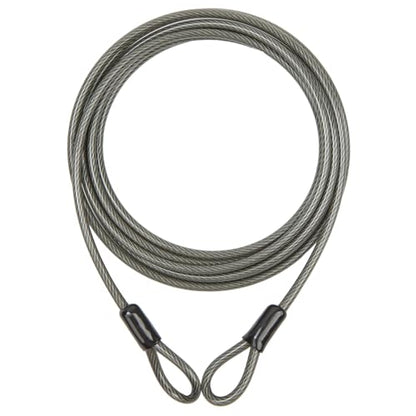 5mm Security Cable, Braided Steel Anti-Theft Lock Cable for Bike, Helmet & Luggage, Flexible Vinyl Coated Portable Cable Lock (10ft) - size: 10FT
