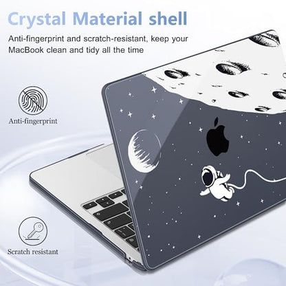 May Chen for MacBook Air 15 inch Case M5 M4 M3 M2 2026 2024-2023, Model A3448 A3241 A3114 A2941, Closes Seamlessly Hard Shell Laptop Cover with Keyboard Cover, Astronaut Flight - color: Astronaut Flight