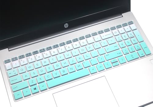 Keyboard Skin Compatible for HP Pavilion Laptop 17z 17-cn 17-cp, HP Laptop 17t 17.3 17z-cp000/cp300/cp200 17t-cn300/cn200/cn000 17-cn2165cl 17-cn3033cl 17-cp2033dx 17-cp0700dx 17-cp0012dx (Ombre Mint) - color: Ombre Mint