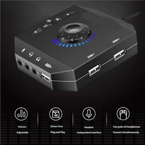 USB External Sound Card Plugs and Play Adapter Not Driver Required for Desktop PC Laptop USB Card - color: White