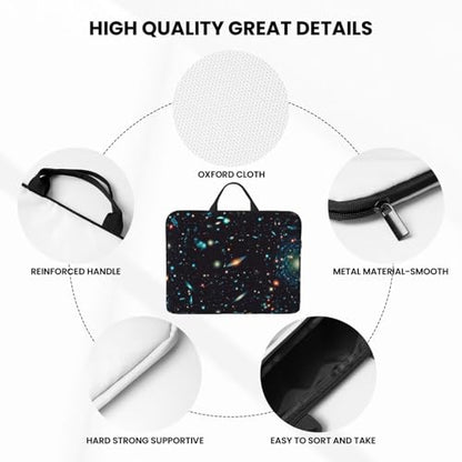 14 Inch Laptop Sleeve Case Waterproof Lightweight Laptop Case Bag Deep Space Travel Laptop BagsWith Handle Briefcase Messenger Bag For Women Men
