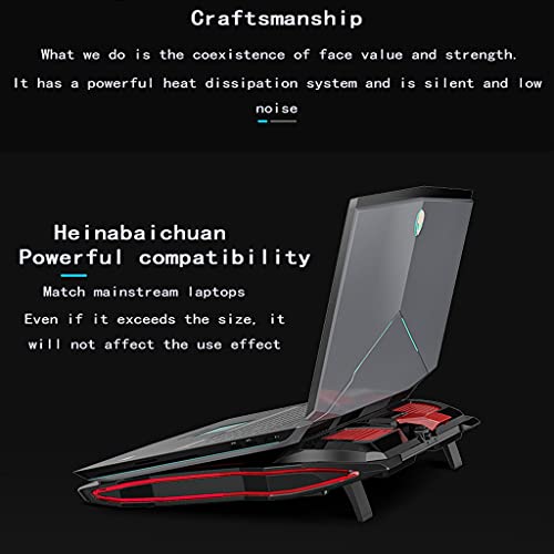 RGB Gaming Laptop Cooler Adjustable Notebook Stand 3000 RPM Powerful Air Flow Cooling Pad for 12-17 Inch