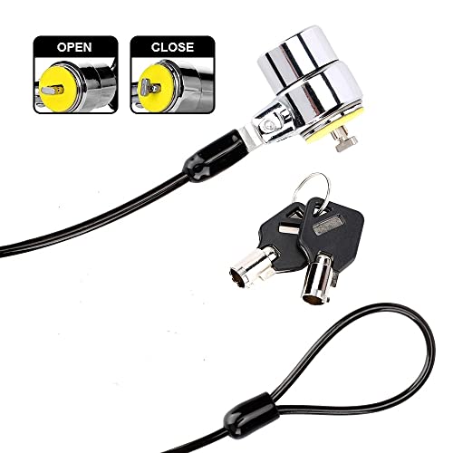 10Pack Laptop Security Cable Lock 6.2Feet Retractable Cable Lock for Laptops, Monitor & Other Devices (Keyed Different+Master Key)