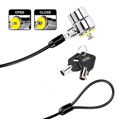 10Pack Laptop Security Cable Lock 6.2Feet Retractable Cable Lock for Laptops, Monitor & Other Devices (Keyed Different+Master Key)