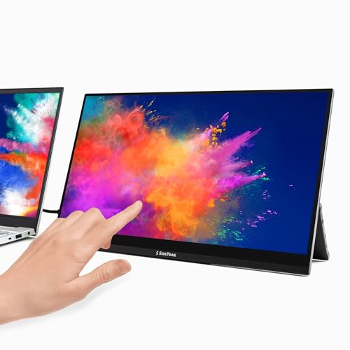 SideTrak Solo Pro 15.8" Touchscreen Portable Monitor for Laptop | FHD LED IPS Dual Display, 10-Point Touch, USB-C® & HDMI Laptop Screen Extender for Mac, PC, Chrome, HDR (Touchscreen) - style: Touchscreen