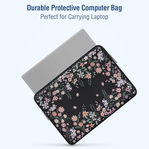 MOSISO Laptop Case 13.3 inch, 13-14 inch Laptop Sleeve Compatible with MacBook Neo/Air 13.6/Pro 13/Pro 14, HP Dell ASUS Lenovo, Neoprene Computer Sleeve Bag with Small Case, Swaying Blooms