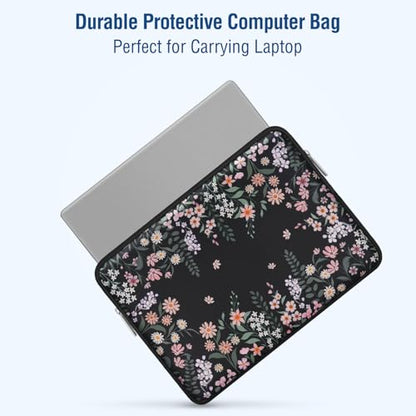 MOSISO Laptop Case 13.3 inch, 13-14 inch Laptop Sleeve Compatible with MacBook Neo/Air 13.6/Pro 13/Pro 14, HP Dell ASUS Lenovo, Neoprene Computer Sleeve Bag with Small Case, Swaying Blooms