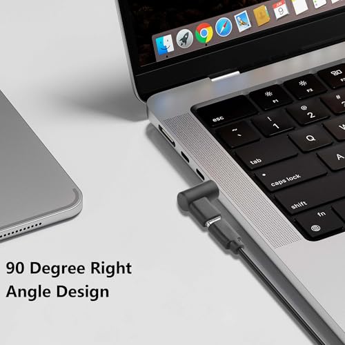 GINTOOYUN 2PCS 12V DC Power Connector Adapter 90 Degree Angle Female USB C to Male DC 5.5mm x 2.5mm Converter 12V USB Type C Input to DC5521 Output Adapter (12V)