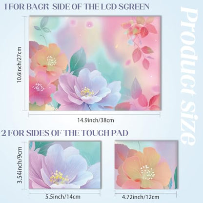 SUPERDANT Laptop Skin Sticker Flower Laptop Decals Personalized Universal Notebook Computer Wrap Vinyl Skin Stickers Cover Art Decal Removable 12-15.6 Inch Waterproof Scratch-Resistant Gifts - style: Colorful Florals