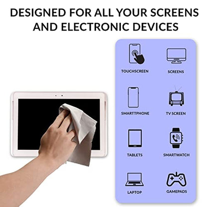 Swanky Screen Cleaner Kit: Microfiber Cloths & Spray for TV, iPad, iPhone, Monitor & Laptop (2 Oz, 4-Pack) - color: 4 Pack