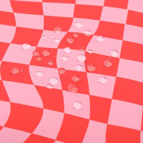 Pink Checker Pattern 13 inch Canvas Laptop Sleeve with Pocket 13 inch 13.3 inch Laptop 13 case13 Sleeve - color: Pink Checkered, size: 12.5 inch-13.3 inch